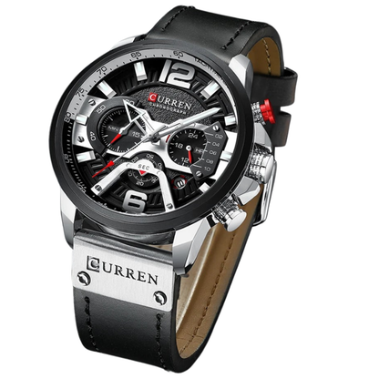 Curren Luxury Military Men's Leather Quartz Sport Watch