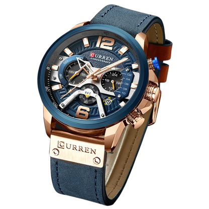 Curren Luxury Military Men's Leather Quartz Sport Watch