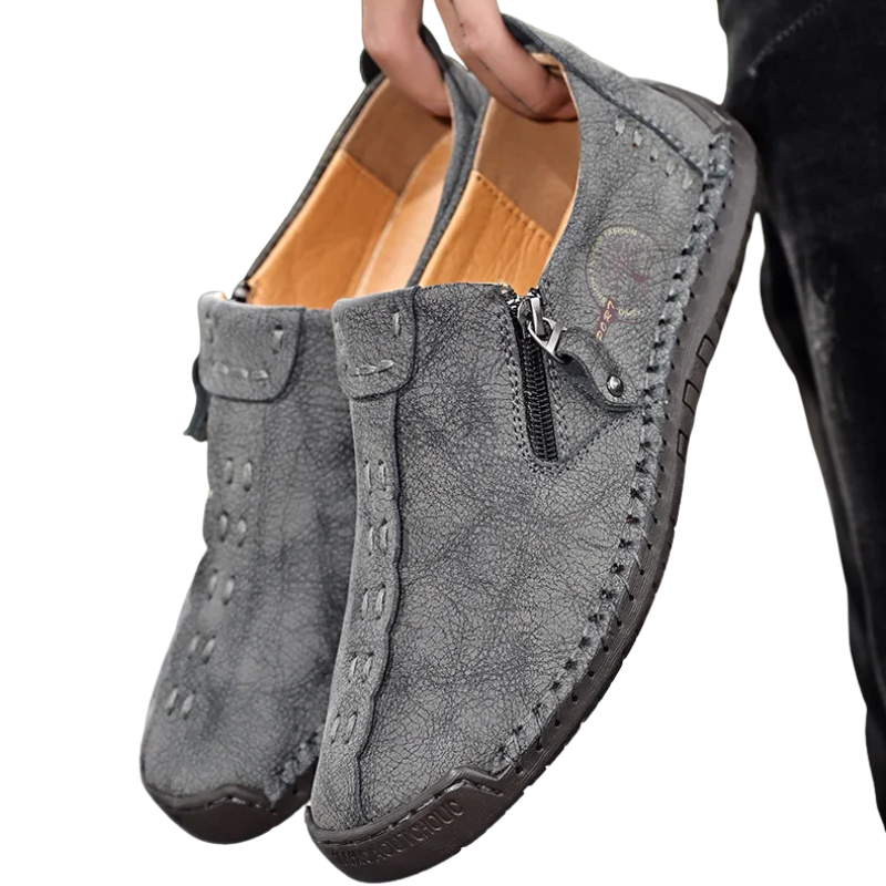 Casual Slip-On Breathable Flats Handmade Men’s Leather Loafers