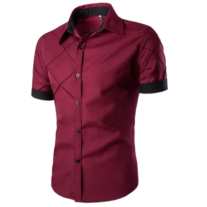 Casual Business Formal Men’s Cotton Short Sleeve Shirt
