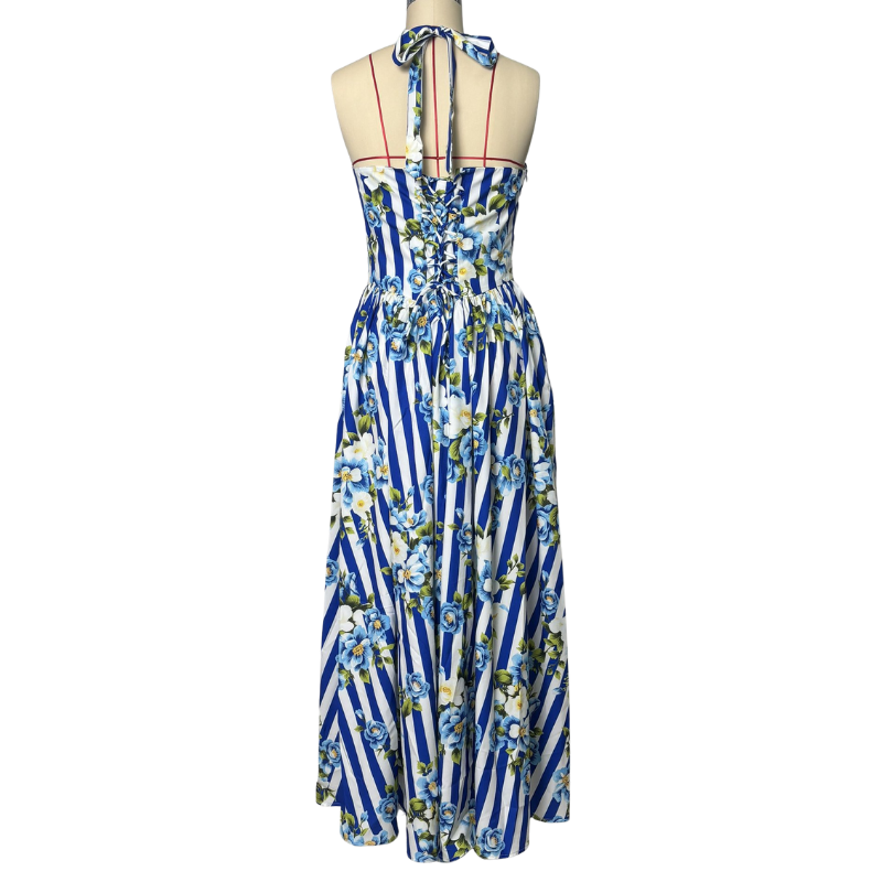 Floral Print Halter Neck Dress