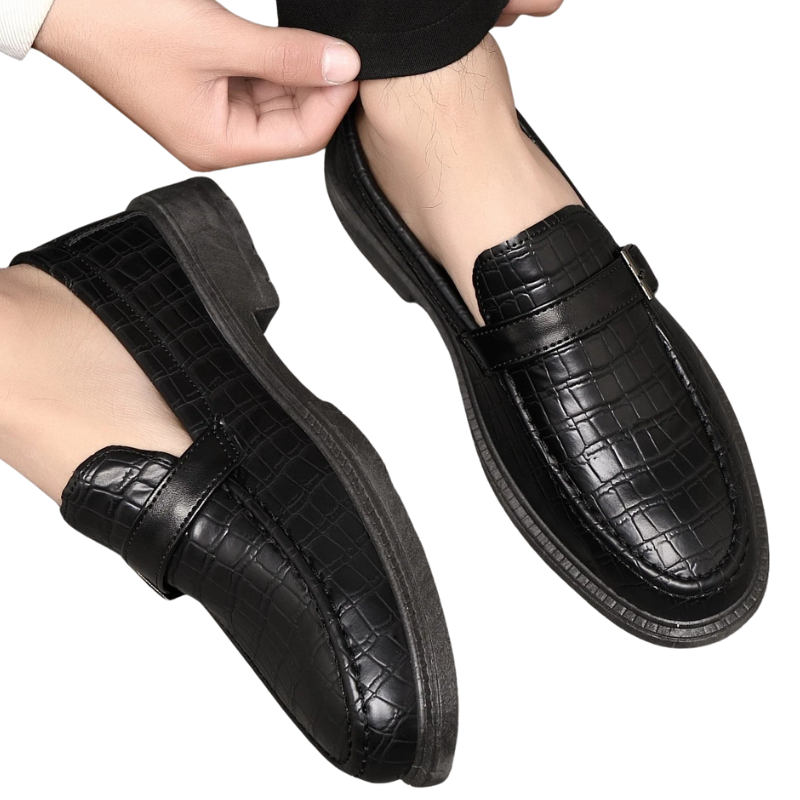 Classic, Comfortable Casual Shoes Men’s Thick-Soled Leather Loafers