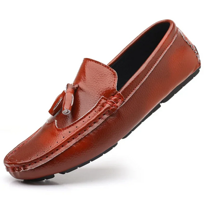Breathable Slip-On Men’s Luxury Tassel Leather Loafers