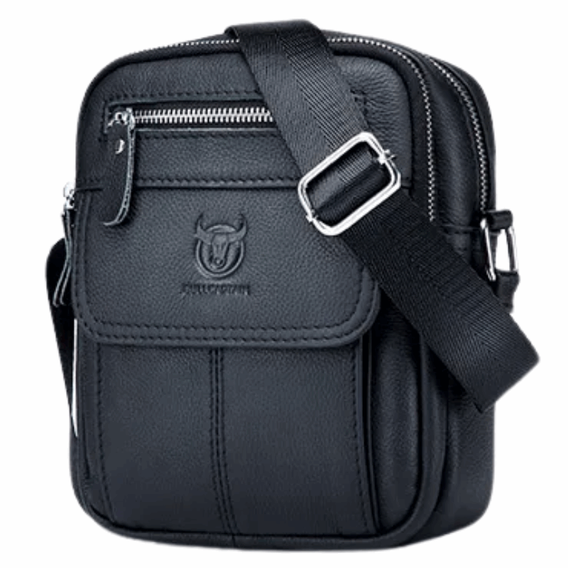 Korean Style Genuine Leather Men's Crossbody Messenger Bag