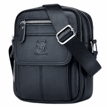 Korean Style Genuine Leather Men's Crossbody Messenger Bag