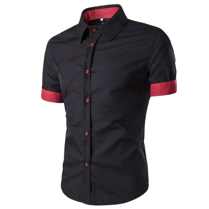 Casual Business Formal Men’s Cotton Short Sleeve Shirt