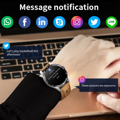 GPS, HR, Calls, Waterproof Rugged Military AMOLED Smartwatch