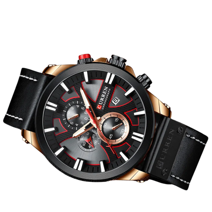 CURREN Men's Waterproof Military Quartz Watch with Date Display