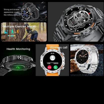 LIGE 1.39" Bluetooth Smartwatch Men Sport Fitness Heart Monitor