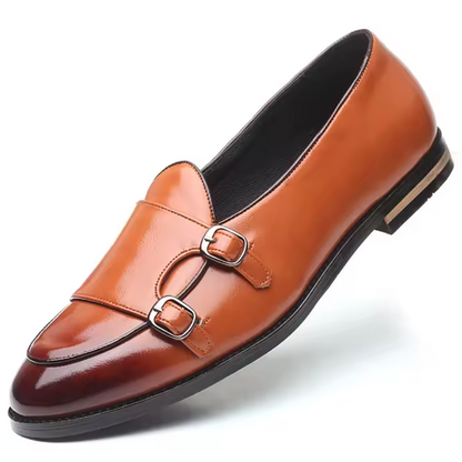 Autumn Leisure Pointed Slip-On Leather Shoes for formal attire