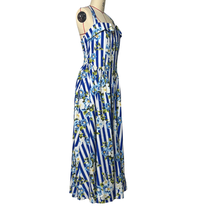 Floral Print Halter Neck Dress