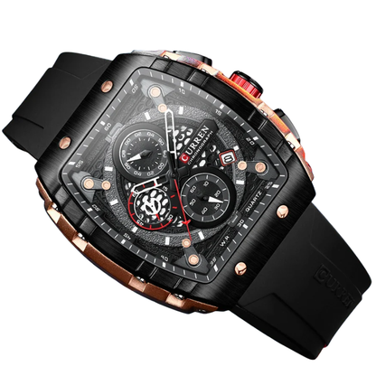 Curren Stainless Steel, 6-Hand Design Men's Luxury Quartz Watch