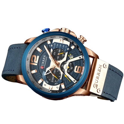 Curren Luxury Military Men's Leather Quartz Sport Watch