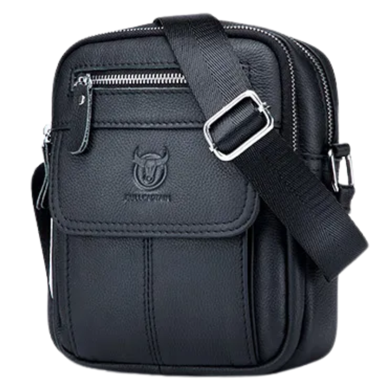 Korean Style Genuine Leather Men's Crossbody Messenger Bag
