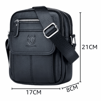 Korean Style Genuine Leather Men's Crossbody Messenger Bag