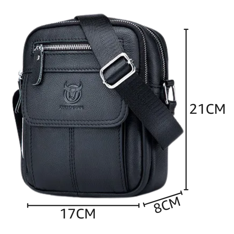 Korean Style Genuine Leather Men's Crossbody Messenger Bag