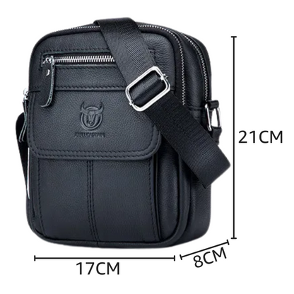 Korean Style Genuine Leather Men's Crossbody Messenger Bag