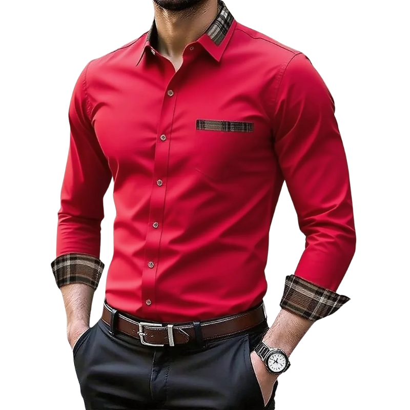 Fashionable Wedding & Outdoor Men's Long Sleeve Shirt