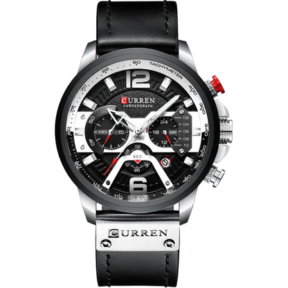 Curren Luxury Military Men's Leather Quartz Sport Watch