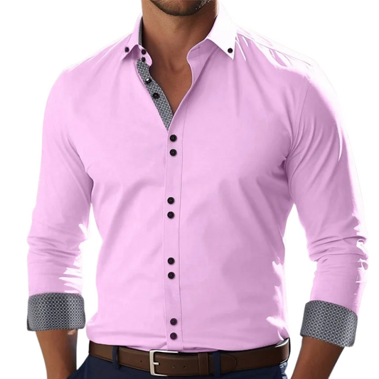 Long Sleeve Wedding Top Men’s Wrinkle-Resistant Formal Shirt