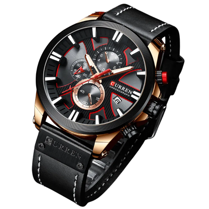 CURREN Men's Waterproof Military Quartz Watch with Date Display