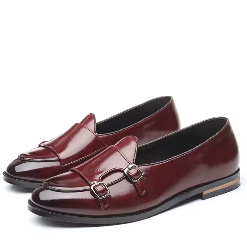 Autumn Leisure Pointed Slip-On Leather Shoes for formal attire