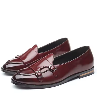 Autumn Leisure Pointed Slip-On Leather Shoes for formal attire