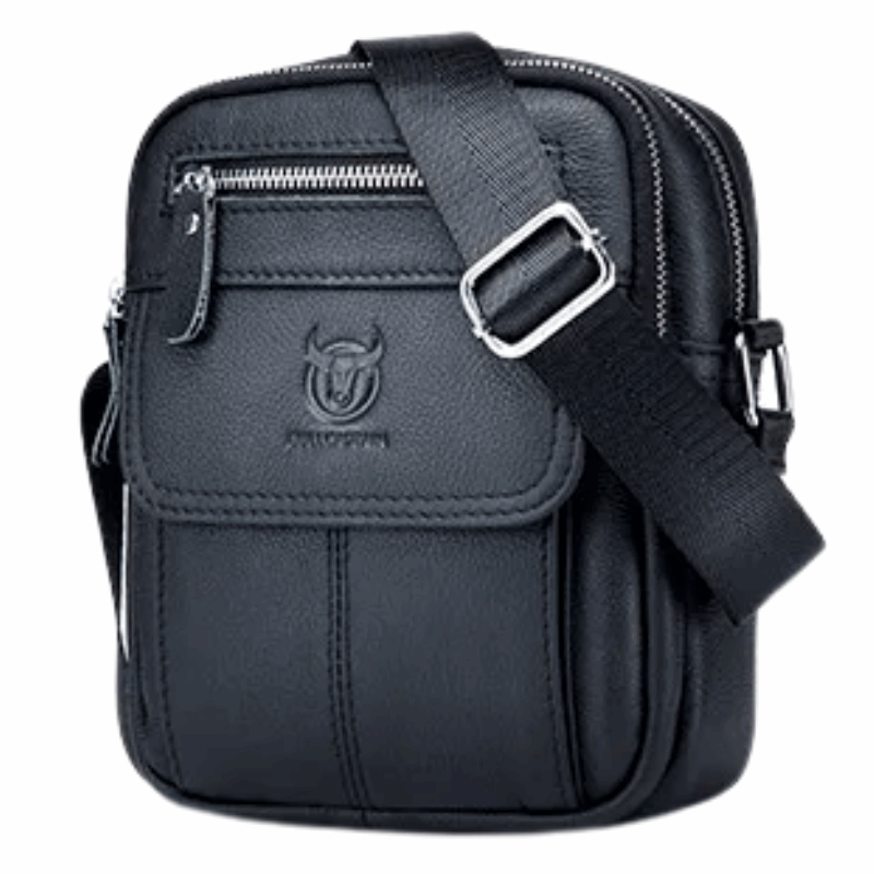 Korean Style Genuine Leather Men's Crossbody Messenger Bag