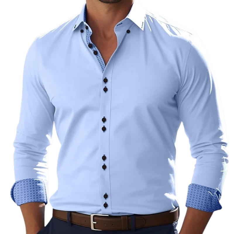 Long Sleeve Wedding Top Men’s Wrinkle-Resistant Formal Shirt