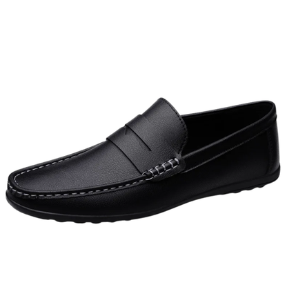 Trendy Casual Flat Men’s Summer Leather Driving Loafers