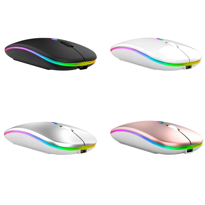 Ultra-Thin Silent Wireless Mouse 2.4G USB Rechargeable for Laptop