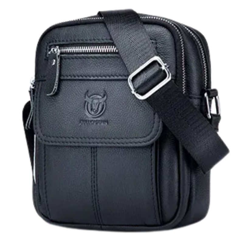 Korean Style Genuine Leather Men's Crossbody Messenger Bag
