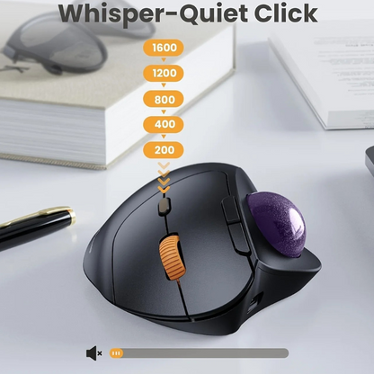 Ergonomic, Rechargeable, Multi-OS ProtoArc EM04 BT Trackball Mouse
