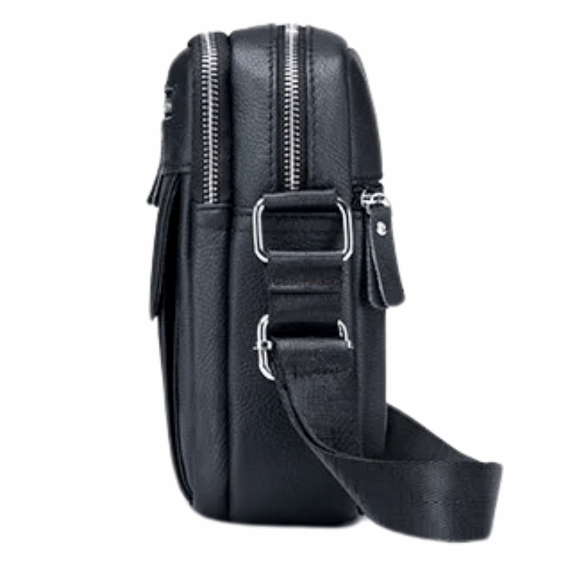 Korean Style Genuine Leather Men's Crossbody Messenger Bag