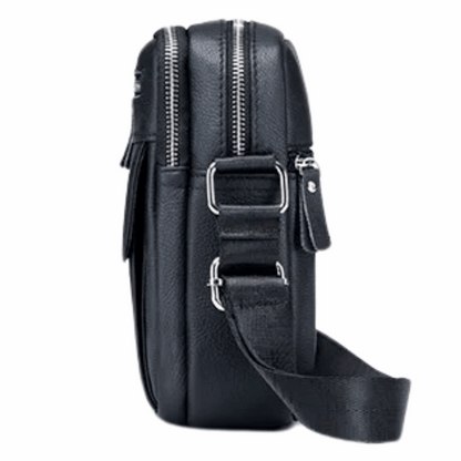 Korean Style Genuine Leather Men's Crossbody Messenger Bag