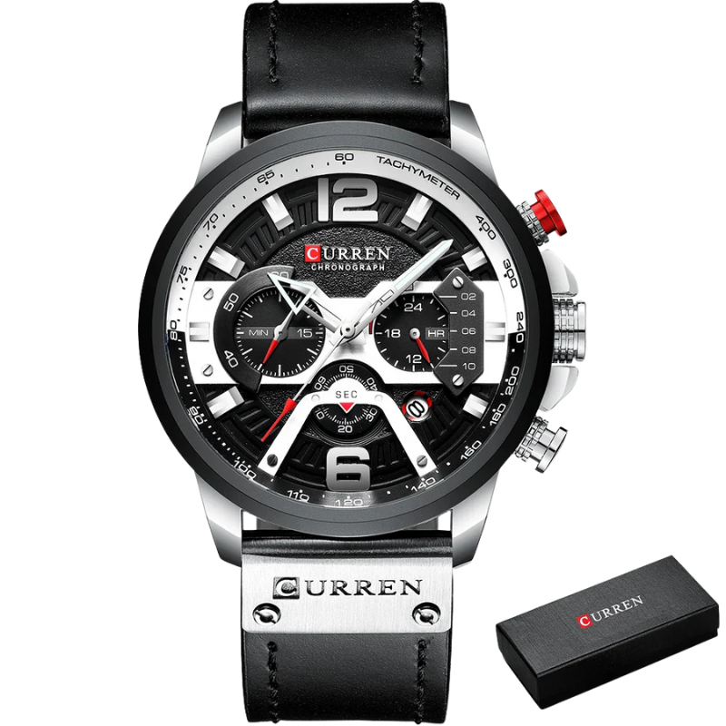 Curren Luxury Military Men's Leather Quartz Sport Watch