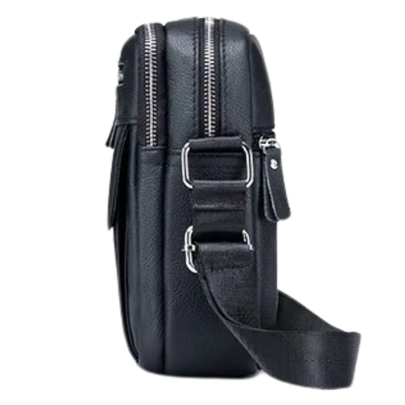 Korean Style Genuine Leather Men's Crossbody Messenger Bag