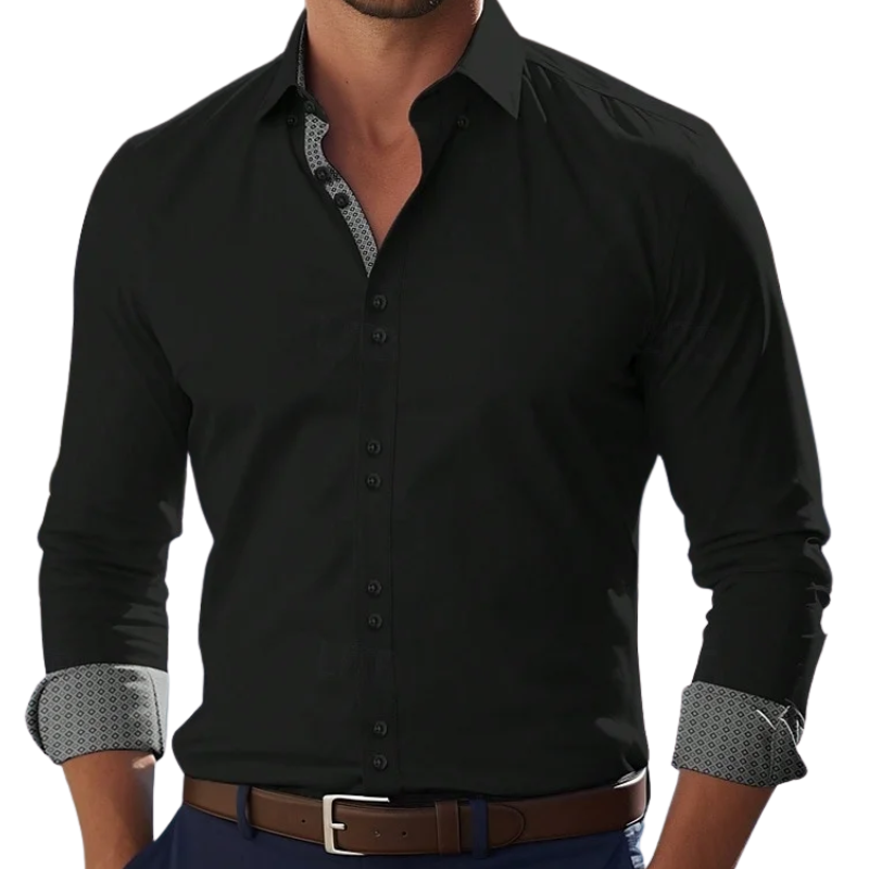 Long Sleeve Wedding Top Men’s Wrinkle-Resistant Formal Shirt