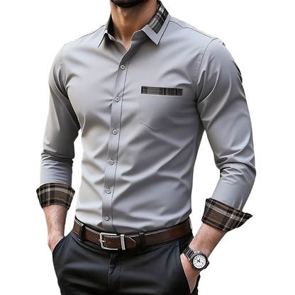 Fashionable Wedding & Outdoor Men's Long Sleeve Shirt