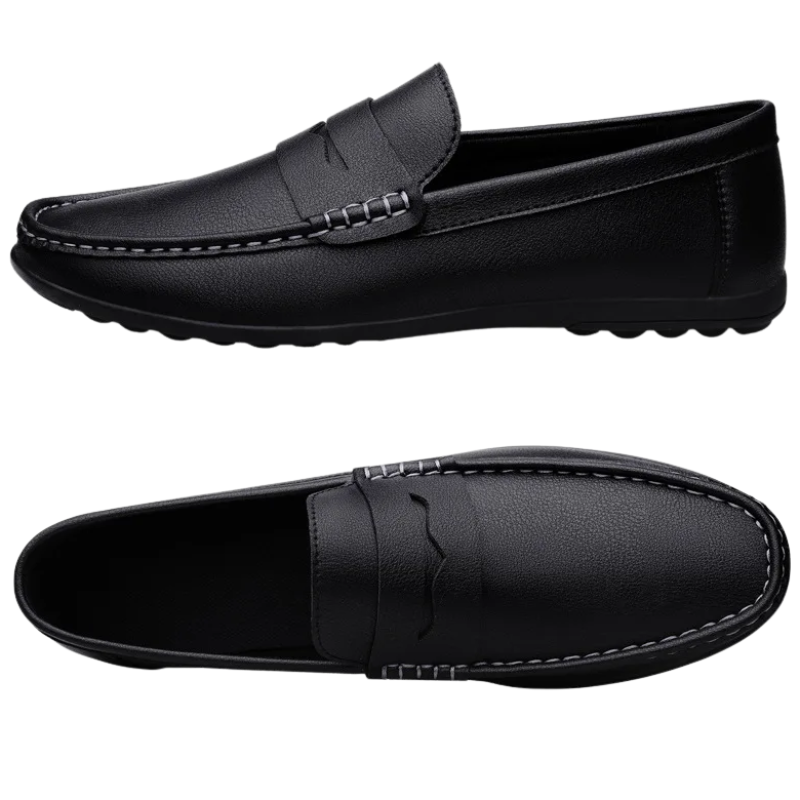 Trendy Casual Flat Men’s Summer Leather Driving Loafers
