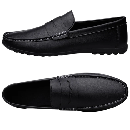 Trendy Casual Flat Men’s Summer Leather Driving Loafers