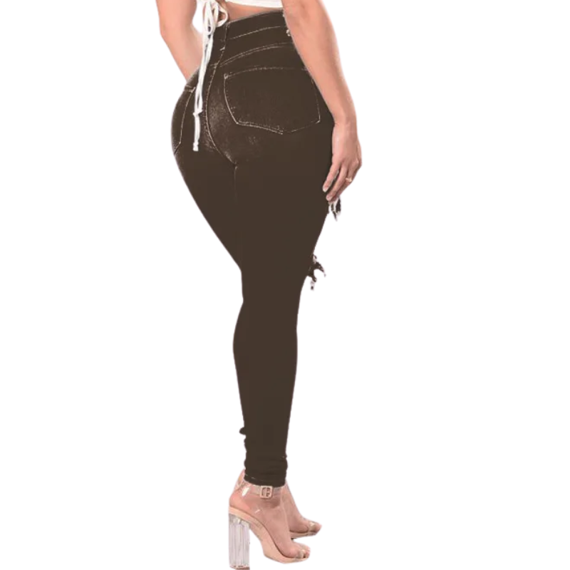 Black leggings worn by a person on a white background