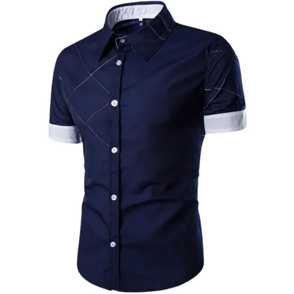 Casual Business Formal Men’s Cotton Short Sleeve Shirt