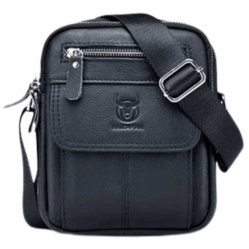Korean Style Genuine Leather Men's Crossbody Messenger Bag