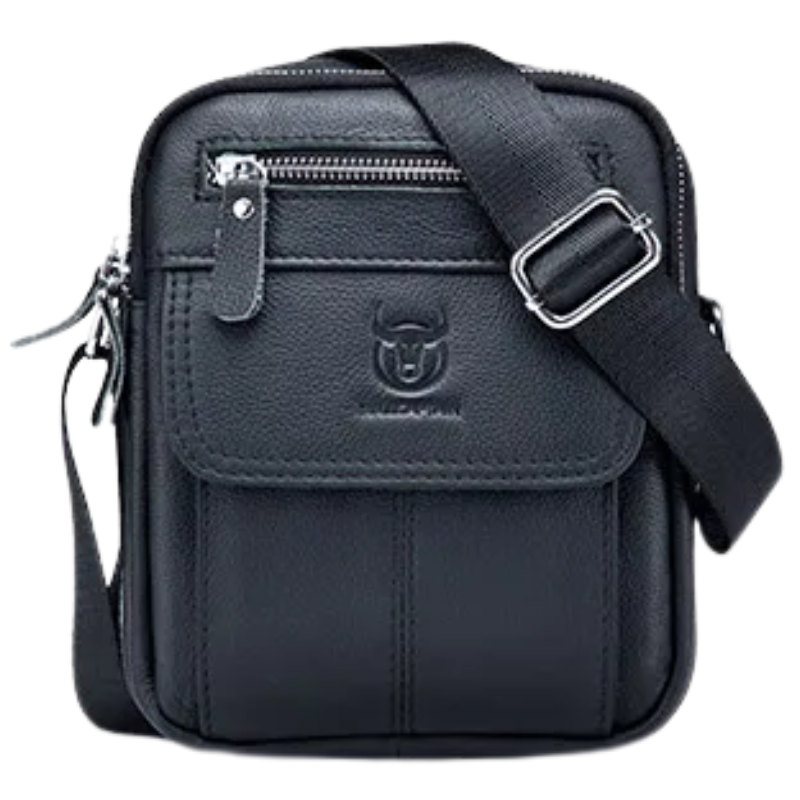 Korean Style Genuine Leather Men's Crossbody Messenger Bag