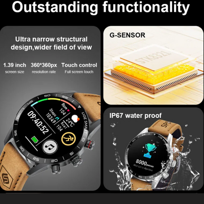 GPS, HR, Calls, Waterproof Rugged Military AMOLED Smartwatch