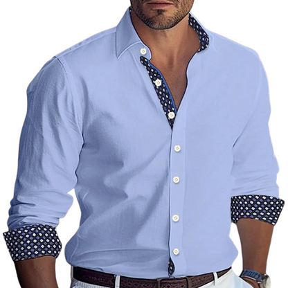 Long Sleeve Button-Down Men’s Wrinkle-Resistant Formal Shirt