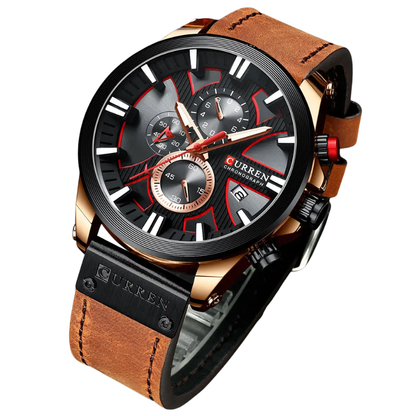 CURREN Men's Waterproof Military Quartz Watch with Date Display