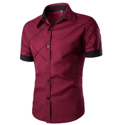 Casual Business Formal Men’s Cotton Short Sleeve Shirt