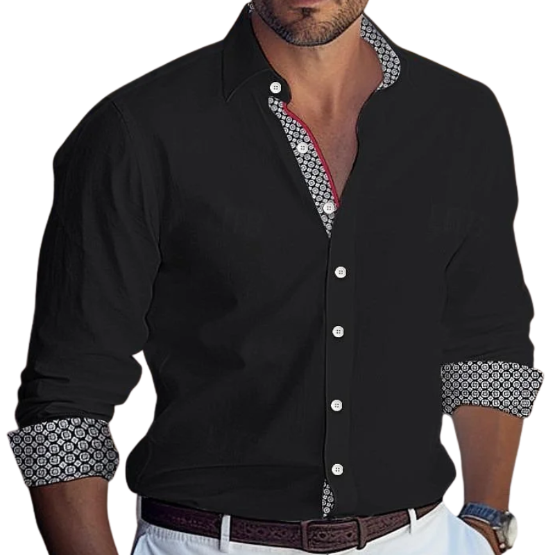 Long Sleeve Button-Down Men’s Wrinkle-Resistant Formal Shirt